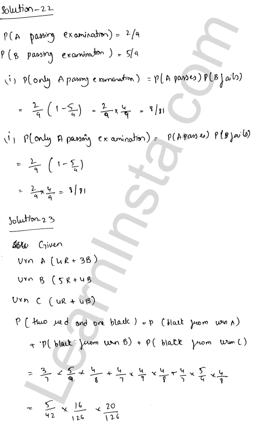 RD Sharma Class 12 Solutions Chapter 31 Probability Ex 31.5 1.14