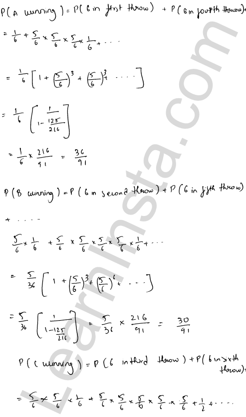 RD Sharma Class 12 Solutions Chapter 31 Probability Ex 31.5 1.19