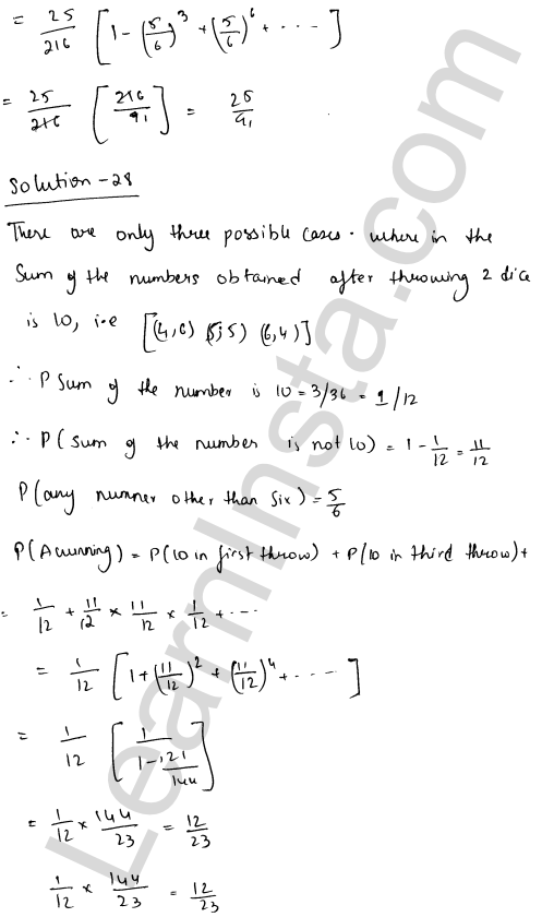 RD Sharma Class 12 Solutions Chapter 31 Probability Ex 31.5 1.20