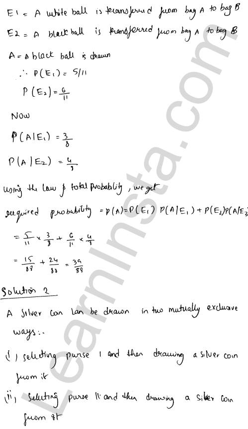 RD Sharma Class 12 Solutions Chapter 31 Probability Ex 31.6 1.2