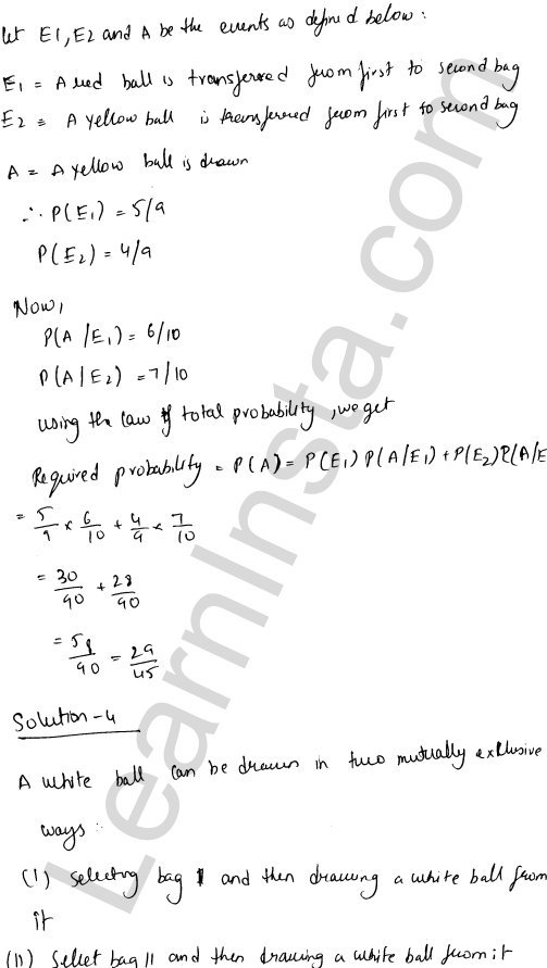 RD Sharma Class 12 Solutions Chapter 31 Probability Ex 31.6 1.4