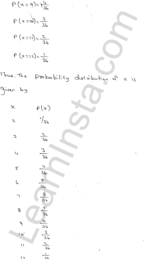 RD Sharma Class 12 Solutions Chapter 32 Mean and variance of a random variable Ex 32.1 1.17