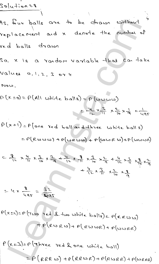 RD Sharma Class 12 Solutions Chapter 32 Mean and variance of a random variable Ex 32.1 1.39