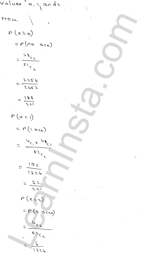 RD Sharma Class 12 Solutions Chapter 32 Mean and variance of a random variable Ex 32.1 1.8