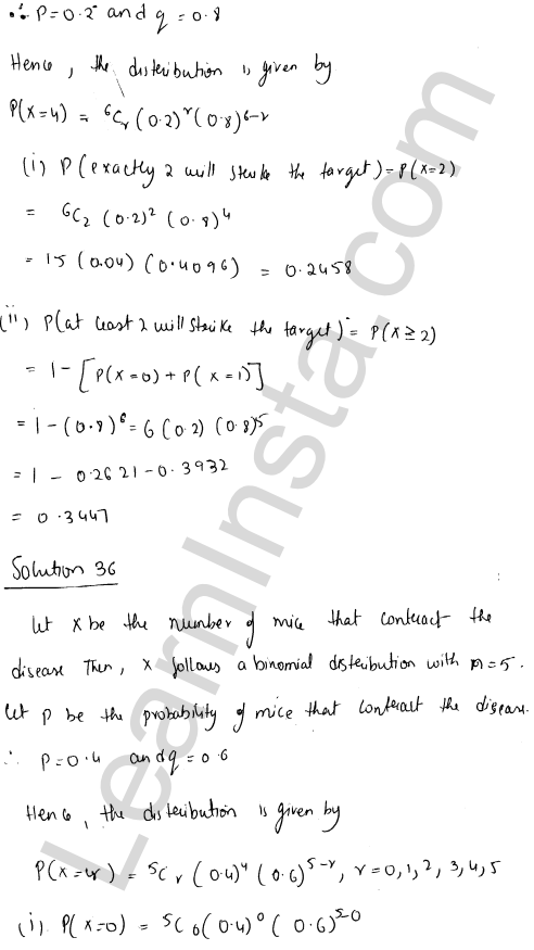 RD Sharma Class 12 Solutions Chapter 33 Binomial Distribution Ex 33.1 1.26