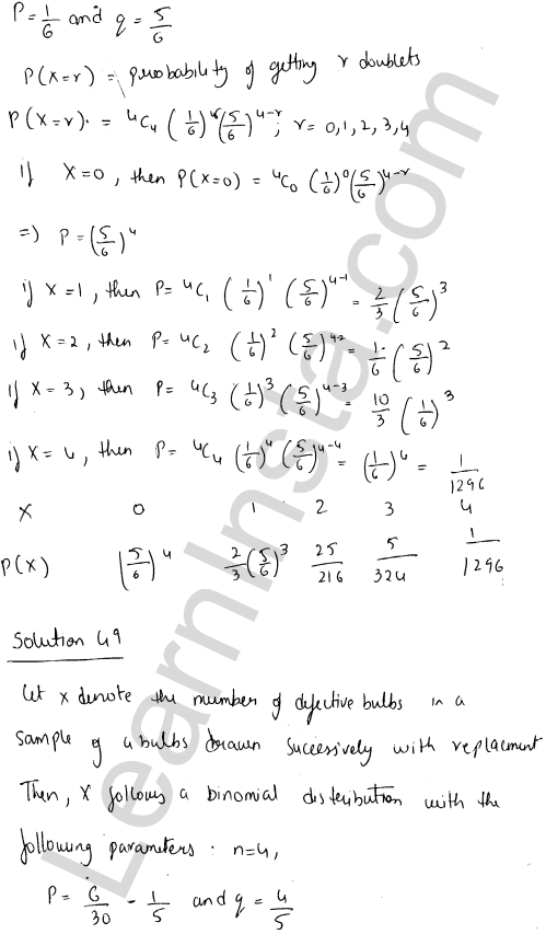 RD Sharma Class 12 Solutions Chapter 33 Binomial Distribution Ex 33.1 1.35