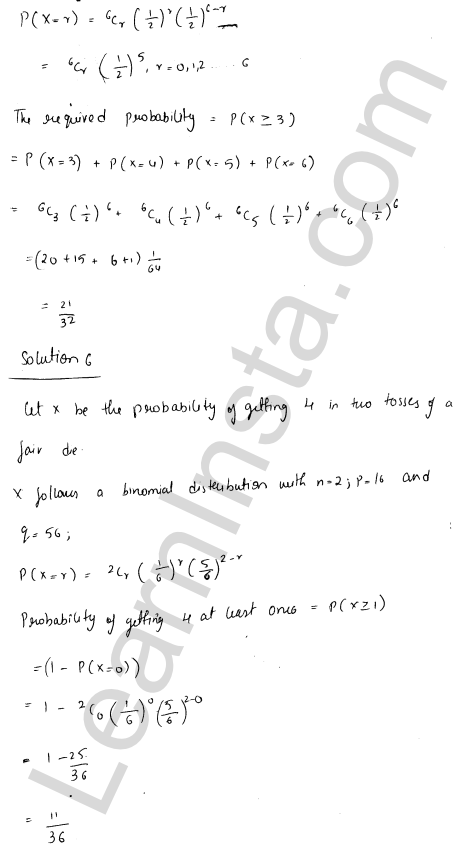 RD Sharma Class 12 Solutions Chapter 33 Binomial Distribution Ex 33.1 1.4