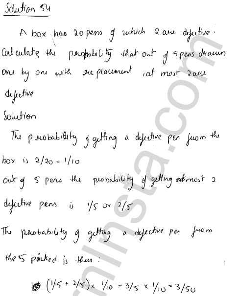 RD Sharma Class 12 Solutions Chapter 33 Binomial Distribution Ex 33.1 1.41