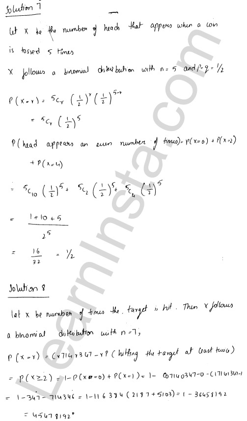 RD Sharma Class 12 Solutions Chapter 33 Binomial Distribution Ex 33.1 1.5