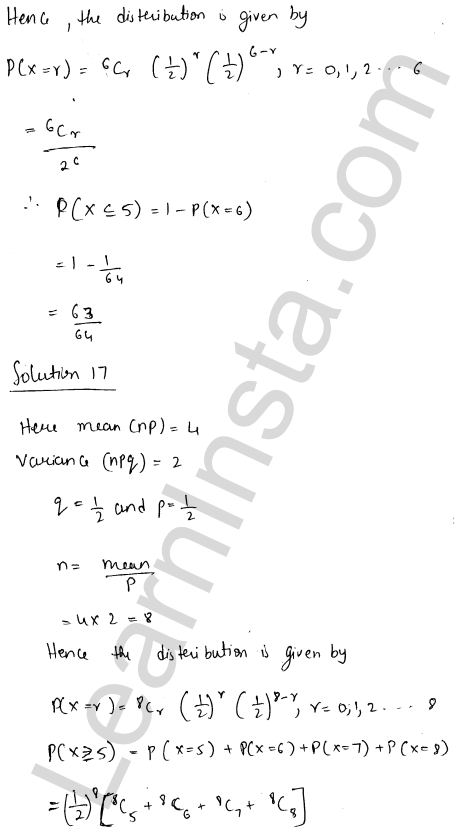 RD Sharma Class 12 Solutions Chapter 33 Binomial Distribution Ex 33.2 1.11