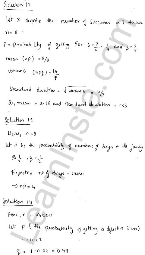 RD Sharma Class 12 Solutions Chapter 33 Binomial Distribution Ex 33.2 1.9
