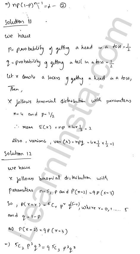 RD Sharma Class 12 Solutions Chapter 33 Binomial Distribution VSAQ 1.5