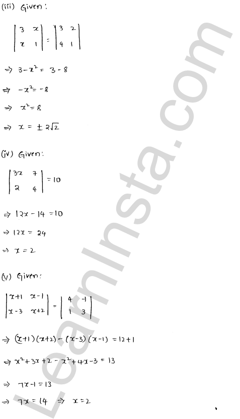 RD Sharma Class 12 Solutions Chapter 6 Determinants Ex 6.1 1.11