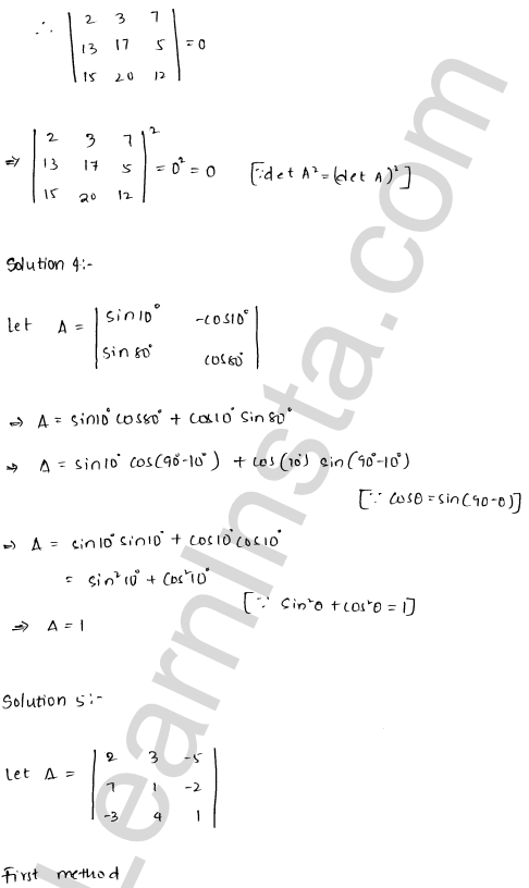 RD Sharma Class 12 Solutions Chapter 6 Determinants Ex 6.1 1.6