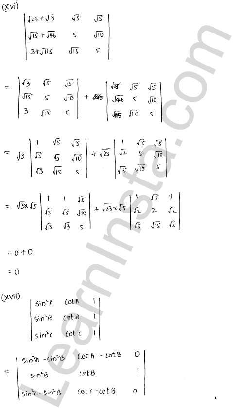 RD Sharma Class 12 Solutions Chapter 6 Determinants Ex 6.2 1.13