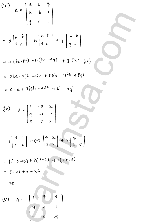 RD Sharma Class 12 Solutions Chapter 6 Determinants Ex 6.2 1.2