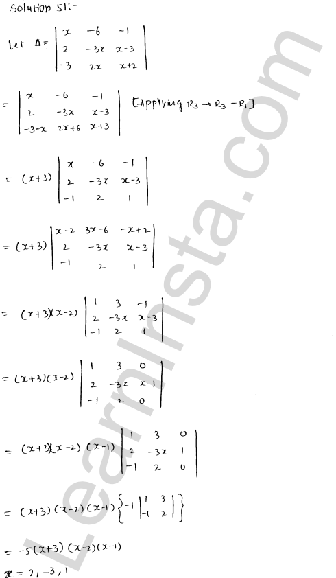 RD Sharma Class 12 Solutions Chapter 6 Determinants Ex 6.2 1.62