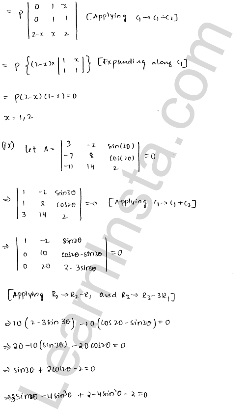 RD Sharma Class 12 Solutions Chapter 6 Determinants Ex 6.2 1.69