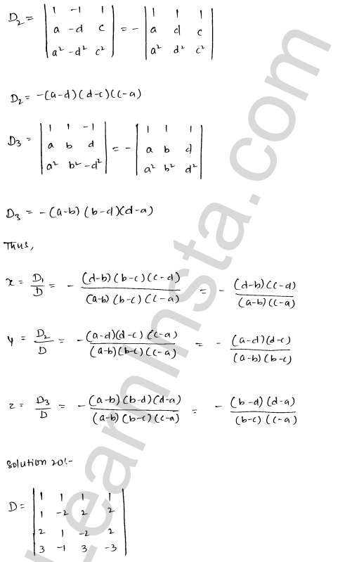 RD Sharma Class 12 Solutions Chapter 6 Determinants Ex 6.4 1.20