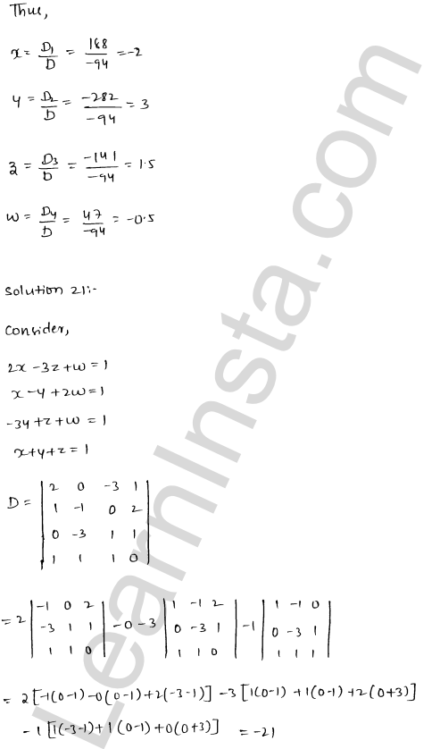 RD Sharma Class 12 Solutions Chapter 6 Determinants Ex 6.4 1.23
