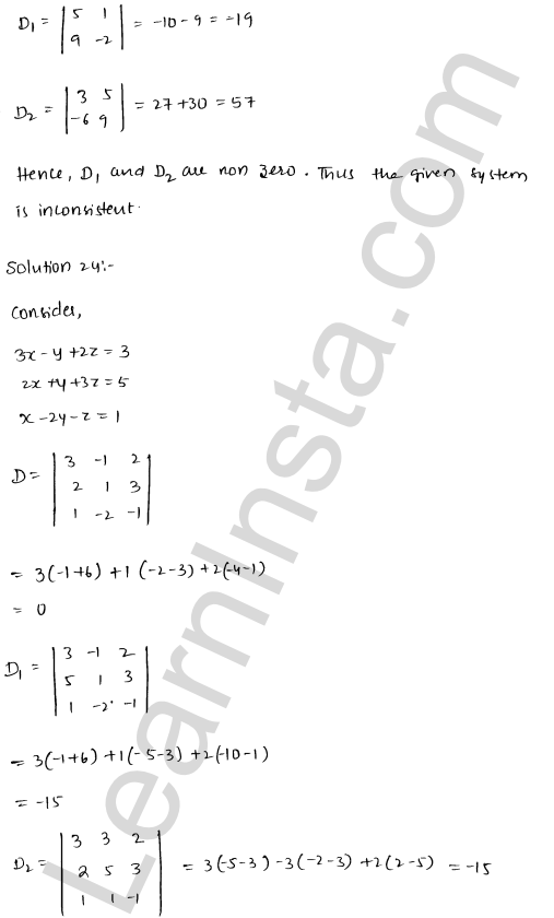 RD Sharma Class 12 Solutions Chapter 6 Determinants Ex 6.4 1.26