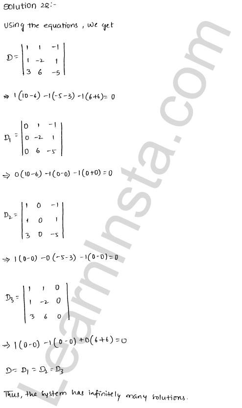RD Sharma Class 12 Solutions Chapter 6 Determinants Ex 6.4 1.29