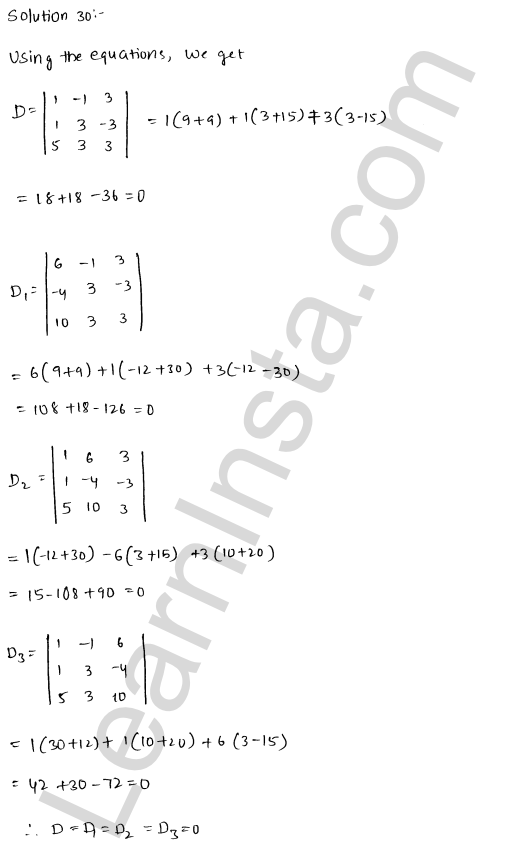 RD Sharma Class 12 Solutions Chapter 6 Determinants Ex 6.4 1.31