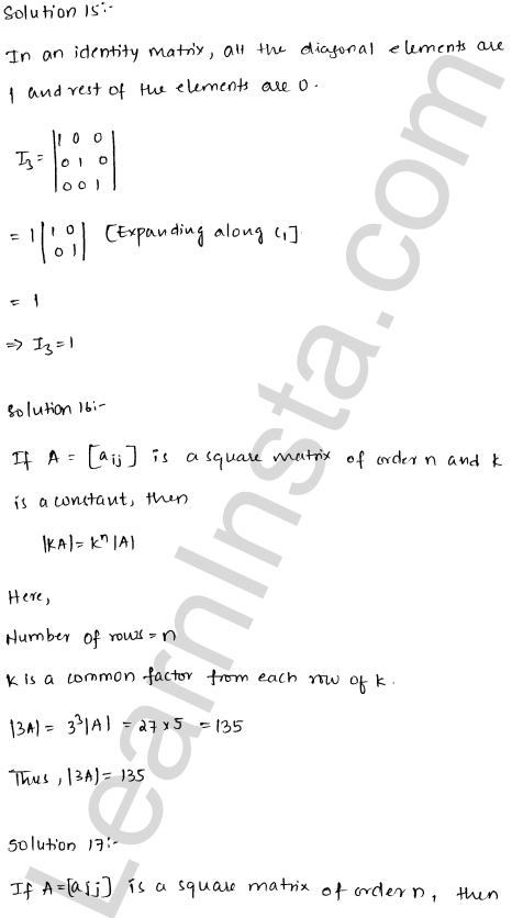 RD Sharma Class 12 Solutions Chapter 6 Determinants VSAQ 1.7