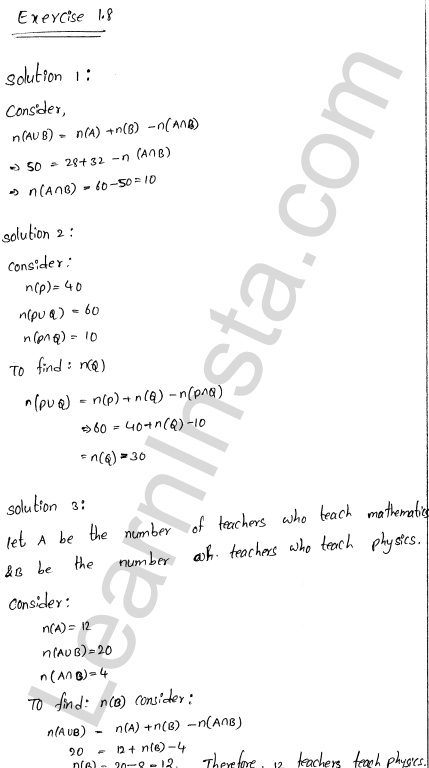 RD Sharma Class 11 Solutions Chapter 1 Sets Ex 1.8 1