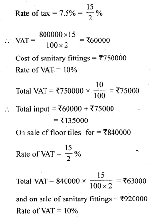 ML Aggarwal Class 10 Solutions for ICSE Maths Chapter 1 Value Added Tax Ex 1 Q15.1