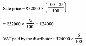 ML Aggarwal Class 10 Solutions for ICSE Maths Chapter 1 Value Added Tax MCQS Q6.1