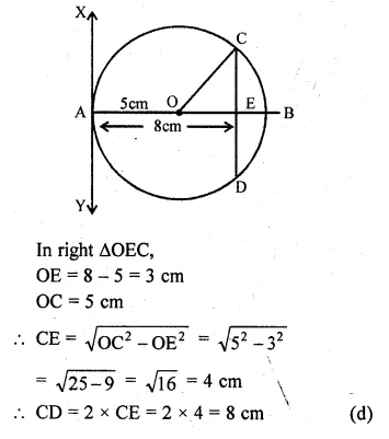 ML Aggarwal Class 10 Solutions for ICSE Maths Chapter 15 Circles MCQS Q16.1