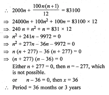 ML Aggarwal Class 10 Solutions for ICSE Maths Chapter 2 Banking Ex 2 Q11.2