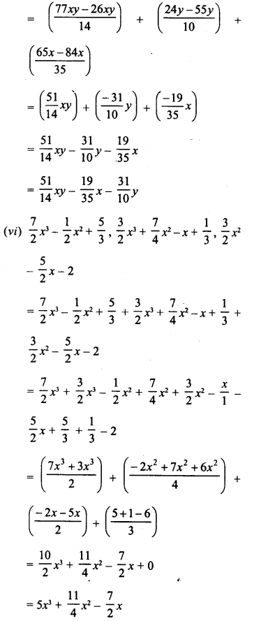 RD Sharma Class 8 Solutions Chapter 6 Algebraic Expressions and Identities Ex 6.2 6