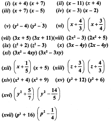 RD Sharma Class 8 Solutions Chapter 6 Algebraic Expressions and Identities Ex 6.7 1