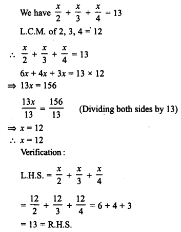 RD Sharma Class 8 Solutions Chapter 9 Linear Equations in One Variable Ex 9.1 5