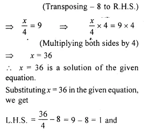 RS Aggarwal Class 6 Solutions Chapter 9 Linear Equations in One Variable Ex 9B Q13.1
