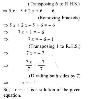 RS Aggarwal Class 6 Solutions Chapter 9 Linear Equations in One Variable Ex 9B Q16.1