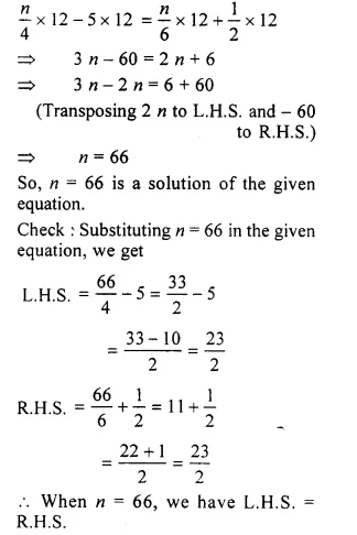 RS Aggarwal Class 6 Solutions Chapter 9 Linear Equations in One Variable Ex 9B Q21.1