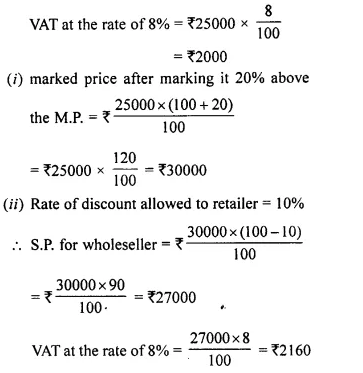 Selina Concise Mathematics Class 10 ICSE Solutions Chapter 1 Value Added Tax Ex 1C 12.1
