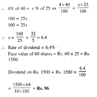 Selina Concise Mathematics Class 10 ICSE Solutions Chapter 3 Shares and Dividend Ex 3B 2.1