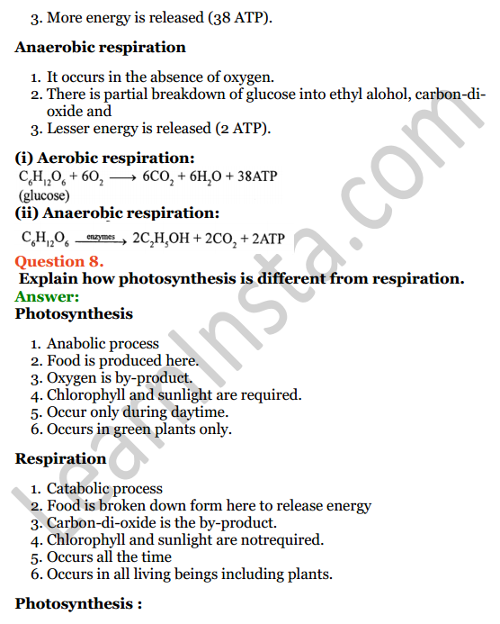 Selina Concise Biology Class 7 ICSE Solutions Chapter 4 Photosynthesis and Respiration 4