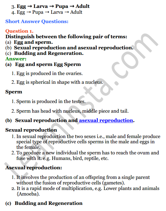 Selina Concise Biology Class 8 ICSE Solutions Chapter 3 Reproduction in  Humans