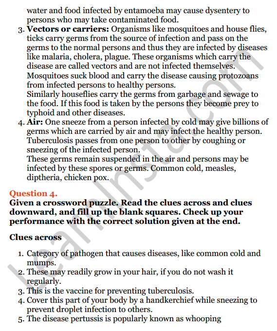 Selina Concise Biology Class 8 ICSE Solutions Chapter 8 Diseases and First Aid 11