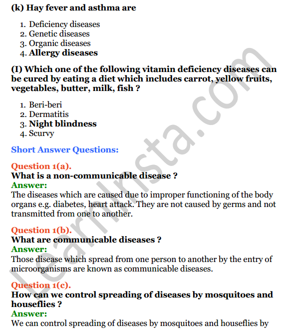 Selina Concise Biology Class 8 ICSE Solutions Chapter 8 Diseases and First Aid 3