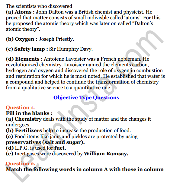 Selina Concise Chemistry Class 6 ICSE Solutions Chapter 1 Introduction to Chemistry 6