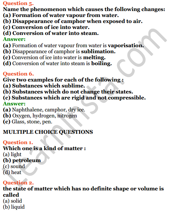 Selina Concise Chemistry Class 6 ICSE Solutions Chapter 3 Matter 14