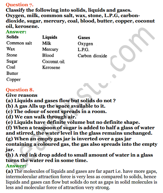 Selina Concise Chemistry Class 6 ICSE Solutions Chapter 3 Matter 5