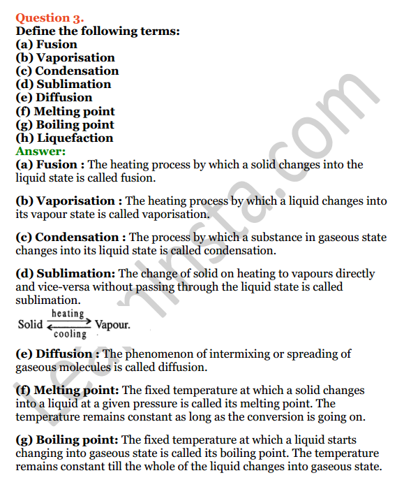 Selina Concise Chemistry Class 6 ICSE Solutions Chapter 3 Matter 8