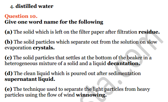 Selina Concise Chemistry Class 6 ICSE Solutions Chapter 5 Pure Substances and Mixtures; Separation of Mixtures 13